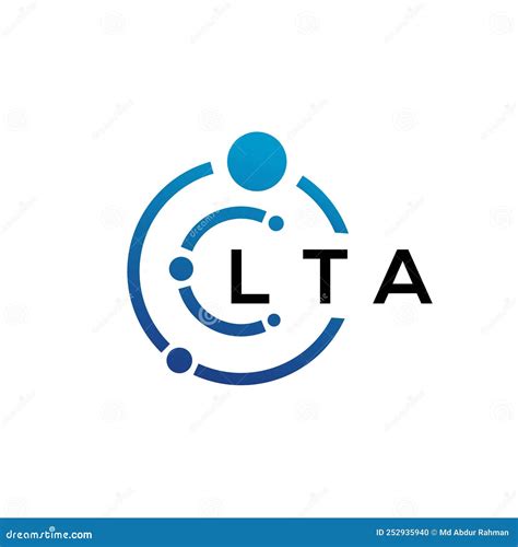 LTA Letter Technology Logo Design on White Background. LTA Creative ...