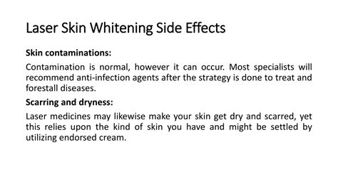 PPT - Laser Skin Whitening Side Effects PowerPoint Presentation, free download - ID:10767511