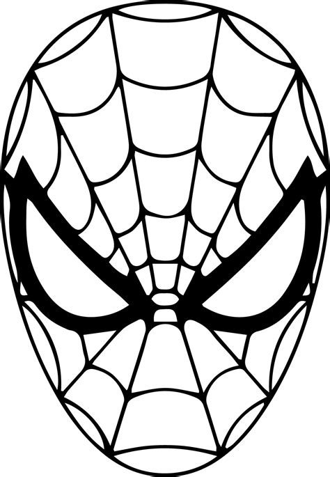 Spider Man Mask Face Coloring Page Wecoloringpagecom Sketch Coloring Page