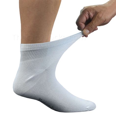 6 Pair Bamboo Non-Binding Diabetic Quarter Ankle Socks for Men ...