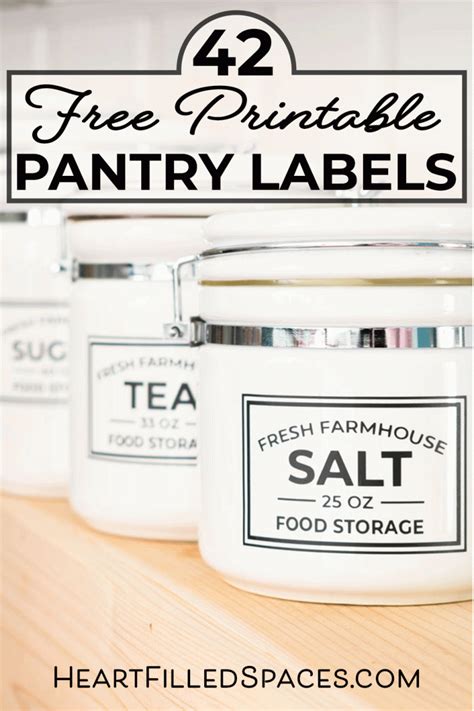 Update your kitchen pantry quickly with these free printables. I've created 42 free pantry ...