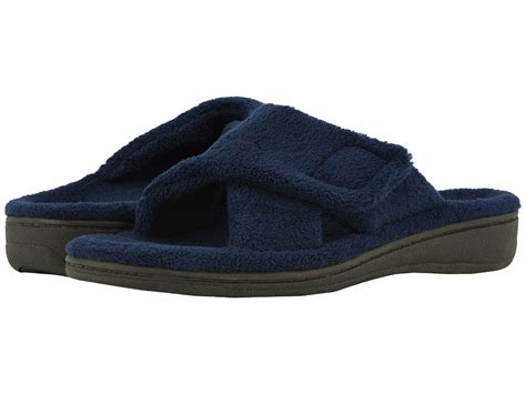 VIONIC Relax (Navy) Women’s Slippers - Slippers.com - Shop Comfy