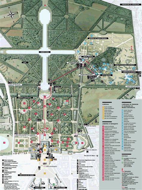 Versailles Map of the gardens & parc