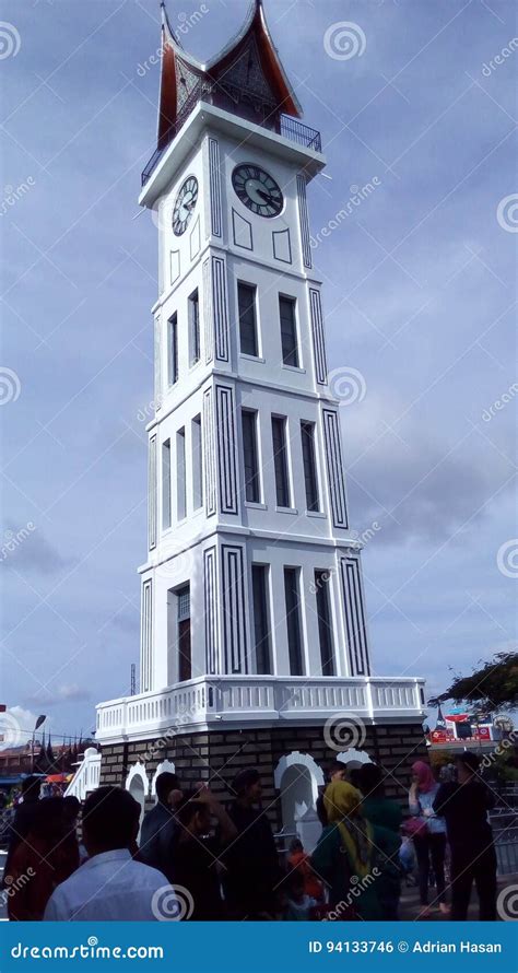 Big Clock or Jam Gadang Minangkabau Editorial Photo - Image of minangkabau, sumatra: 94133746