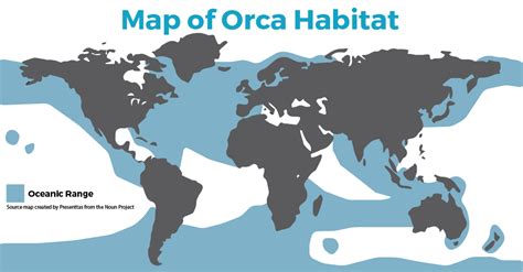 Simplified map of Orca Habitat by SEEtheWILD Conservation