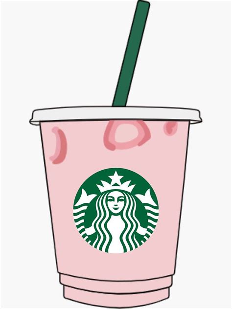 Starbucks Pink Drink Cartoon - Coser Wallpaper