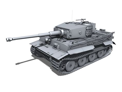 Panzer VI - Tiger - 131 - Mid Production 3D Model .obj .3ds .fbx .c4d .lwo .lw .lws - CGTrader.com