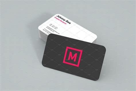 Rounded Corner Business Card Mockup | Print Templates ~ Creative Market