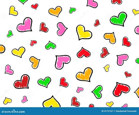 Colorful Hearts Background / Texture Stock Illustration - Illustration of dating, frame: 4172167