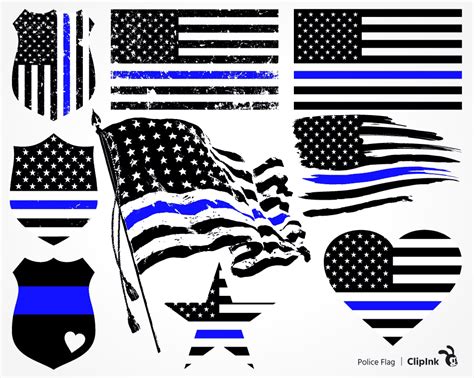 Police flag svg, US flag blue stripe | Cut file, Clipart, png - ClipInk