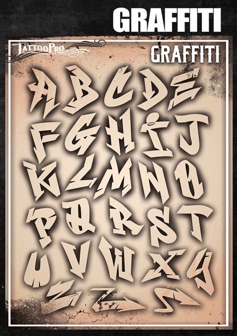 Graffiti Letters – Tattoo Pro Stencils