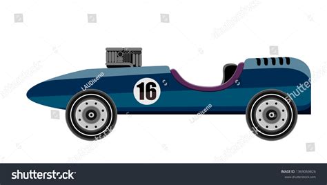 Side View Classic Racing Car Vector Stock Vector (Royalty Free) 1369069826