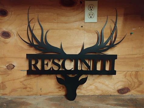 Custom Metal Deer Head Wall Sign by Itpersonalized