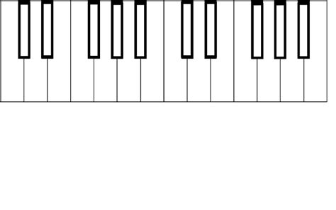 Blank Piano Keyboard Template - ClipArt Best