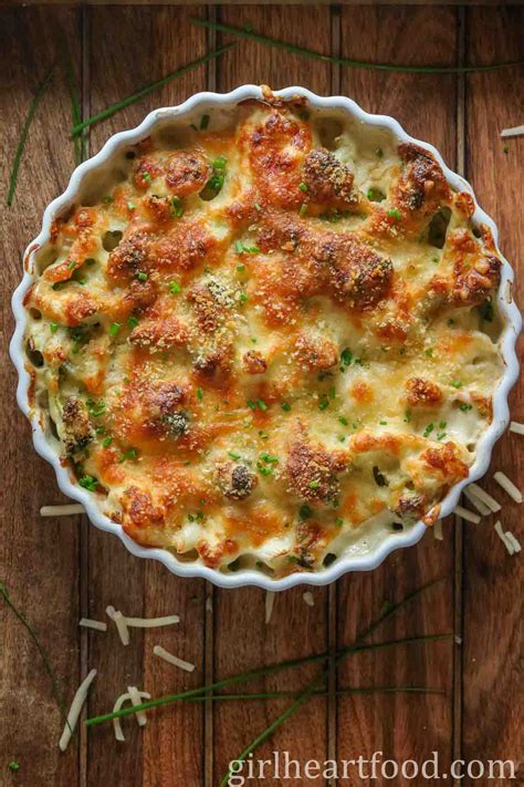 Broccoli Cauliflower Bake (Vegetable au Gratin) | Girl Heart Food®