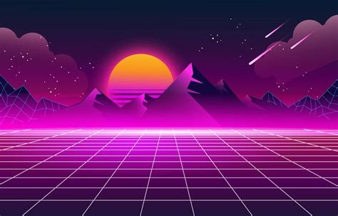 Free 80s Retro Futuristic Background