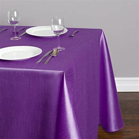 LinenTablecloth Rectangular Shantung Silk Tablecloth, 90 x 156, Purple | Purple tablecloth ...