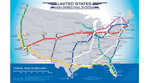 United States High Speed Rail System Map