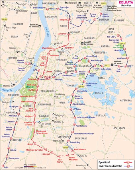 Kolkata Metro Map, Kolkata Metro Stations Name, Time Table