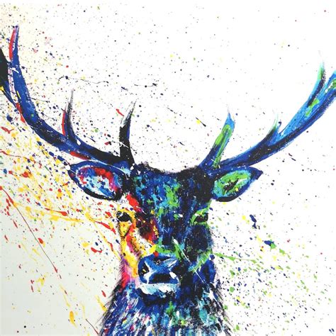 High Quality Print of Original Colourful Artwork:stu the Stag | Etsy UK