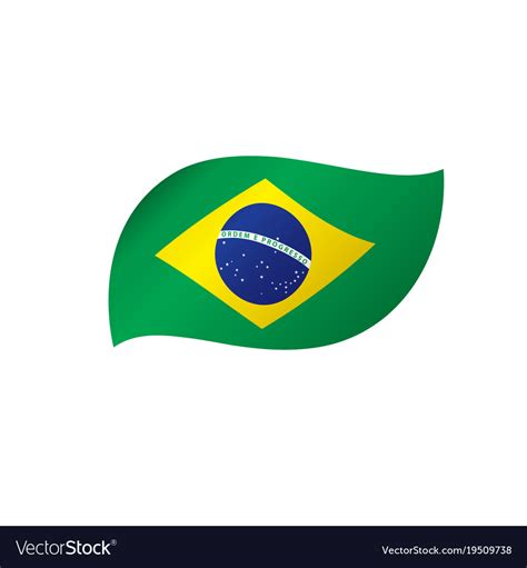 Brazil flag Royalty Free Vector Image - VectorStock