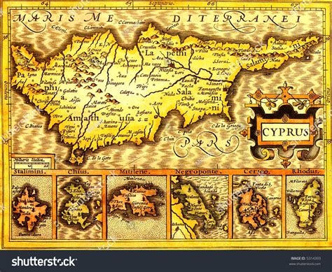 Old Map Cyprus Stock Illustration 5314393 | Shutterstock