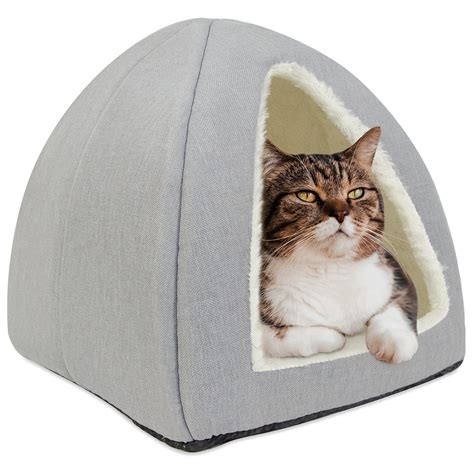 Buy Tierecare Cat Cave Bed for Indoor Cats House Fluffy Kitten Bed Warm Enclosed Covered Cat ...