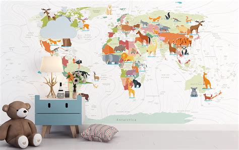 Customized Large World Map Wallpaper World Map World Map - Etsy