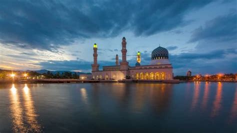 Sunrise Timelapse Masjid Kota Kinabalu Kota Stock Footage Video (100% Royalty-free) 22544245 ...