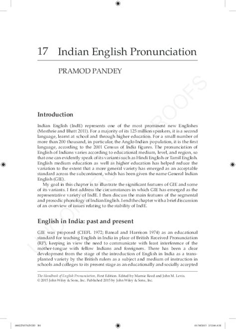 (PDF) Indian English Pronunciation | Pramod Pandey - Academia.edu