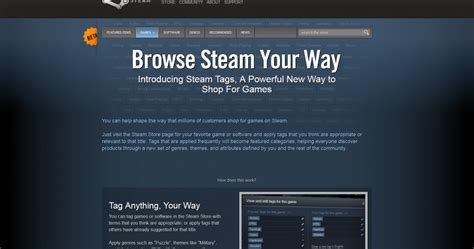 Steam Introduces Custom Tags | GameGrin