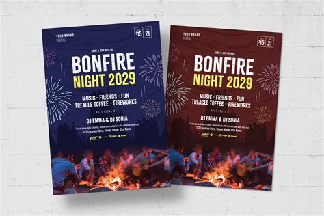 Bonfire Night Flyer Template - BrandPacks