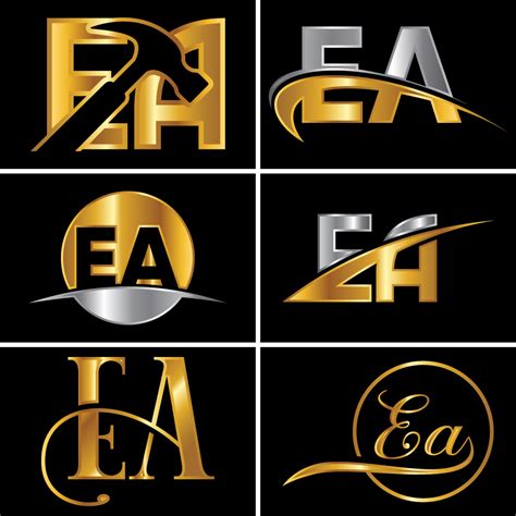 Initial Letter E A Logo Design Vector Template. Graphic Alphabet Symbol For Corporate Business ...