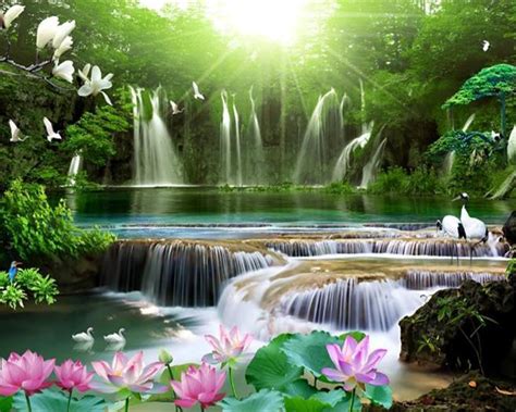 Waterfall Flowers Wallpapers - Top Free Waterfall Flowers Backgrounds - WallpaperAccess