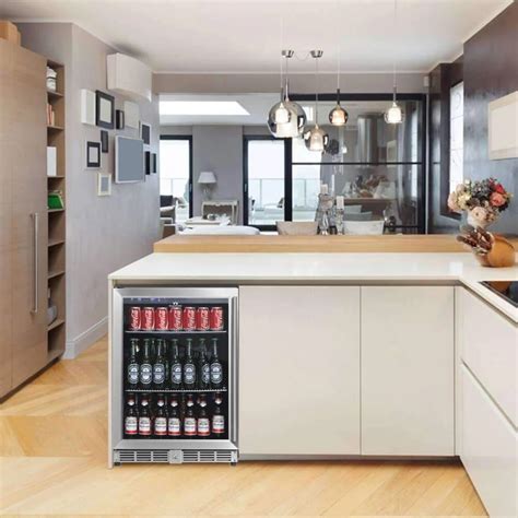 24" Under Counter Beverage Cooler, Refrigerator | Built In Beer Fridge