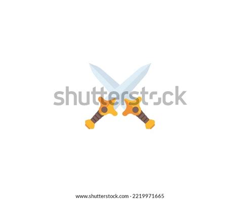 Crossed Swords Vector Isolated Icon Crossed Stock Vector (Royalty Free ...