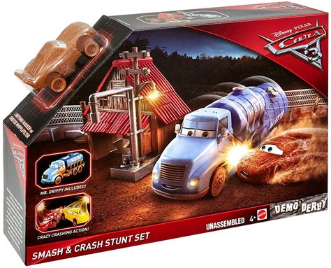 Disney Cars Cars 3 Demo Derby Smash Crash Stunt Set Playset Mattel Toys ...