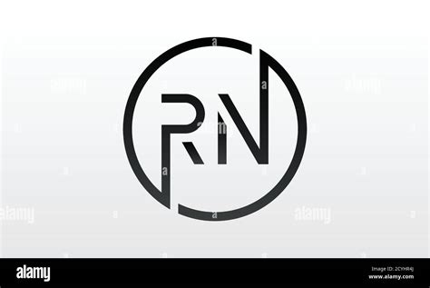 Initial rn letter logo with creative modern business typography vector ...