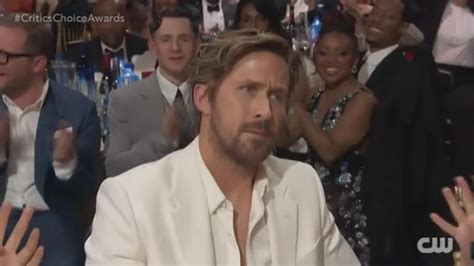 WATCH: Ryan Gosling's hilarious reaction to winning Critics Choice Award for Ken song leaves ...