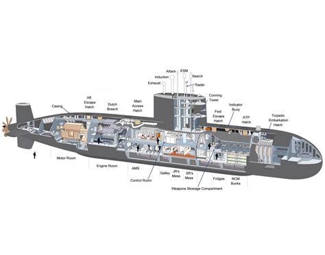 Victoria-class submarine Cutaway Drawing in High quality