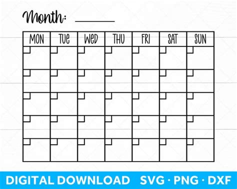 Weekly Calendar Svg