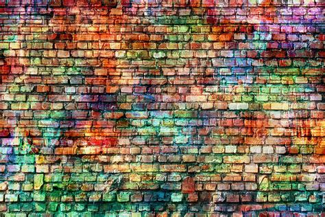 Colorful Brick Wall Graffiti Backdrop Newborn Baby Colleague - Etsy Sweden