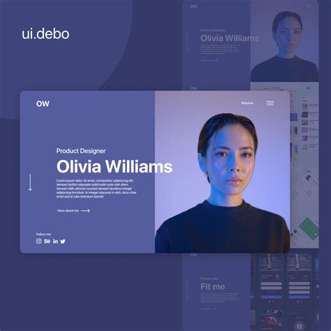 Portfolio Website UI Design on Behance