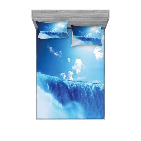 Waterfall Bedding Set with Sheet & Covers, Niagara Falls and Clear Sky ...