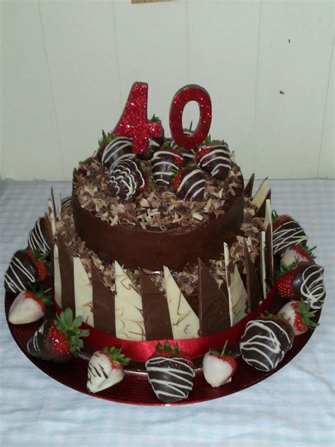 Chocolate Shard 40Th Birthday Cake - CakeCentral.com