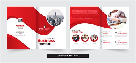 Corporate Bifold Brochure Template Design 695745 Vector Art at Vecteezy