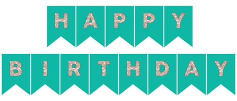 Happy Birthday Banner Printable Pdf