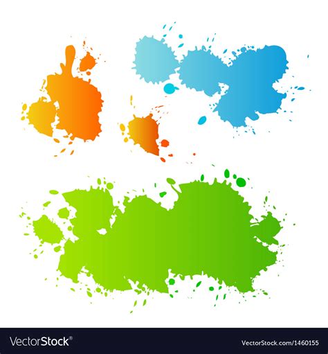 Collection paint splash Royalty Free Vector Image