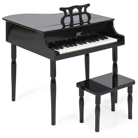 Best Choice Products Kids Classic Wood 30-Key Mini Grand Piano Musical Instrument Toy w/ Bench ...