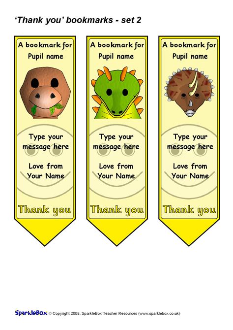 Printable Bookmark Template